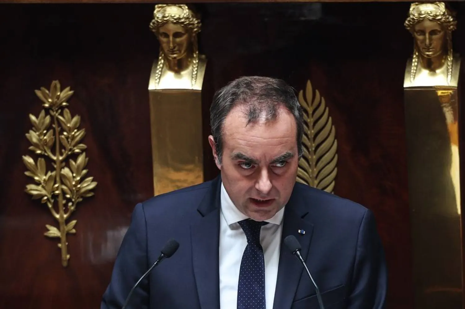 French Prime Minister Sebastien Lecornu speaks during a parliamentary session on a motion of censure against the government presented by Les Ecologistes (The Ecologists party) at the National Assembly in Paris, France, 06 July 2026. (EPA)