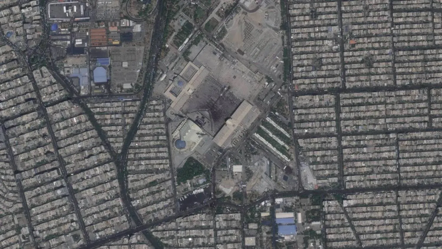 Satellite image of Tehran’s Grand Mosalla during the funeral ceremony for former Iranian Supreme Leader Ali Khamenei in Tehran, July 5, 2026. (Planet Labs/Reuters) 