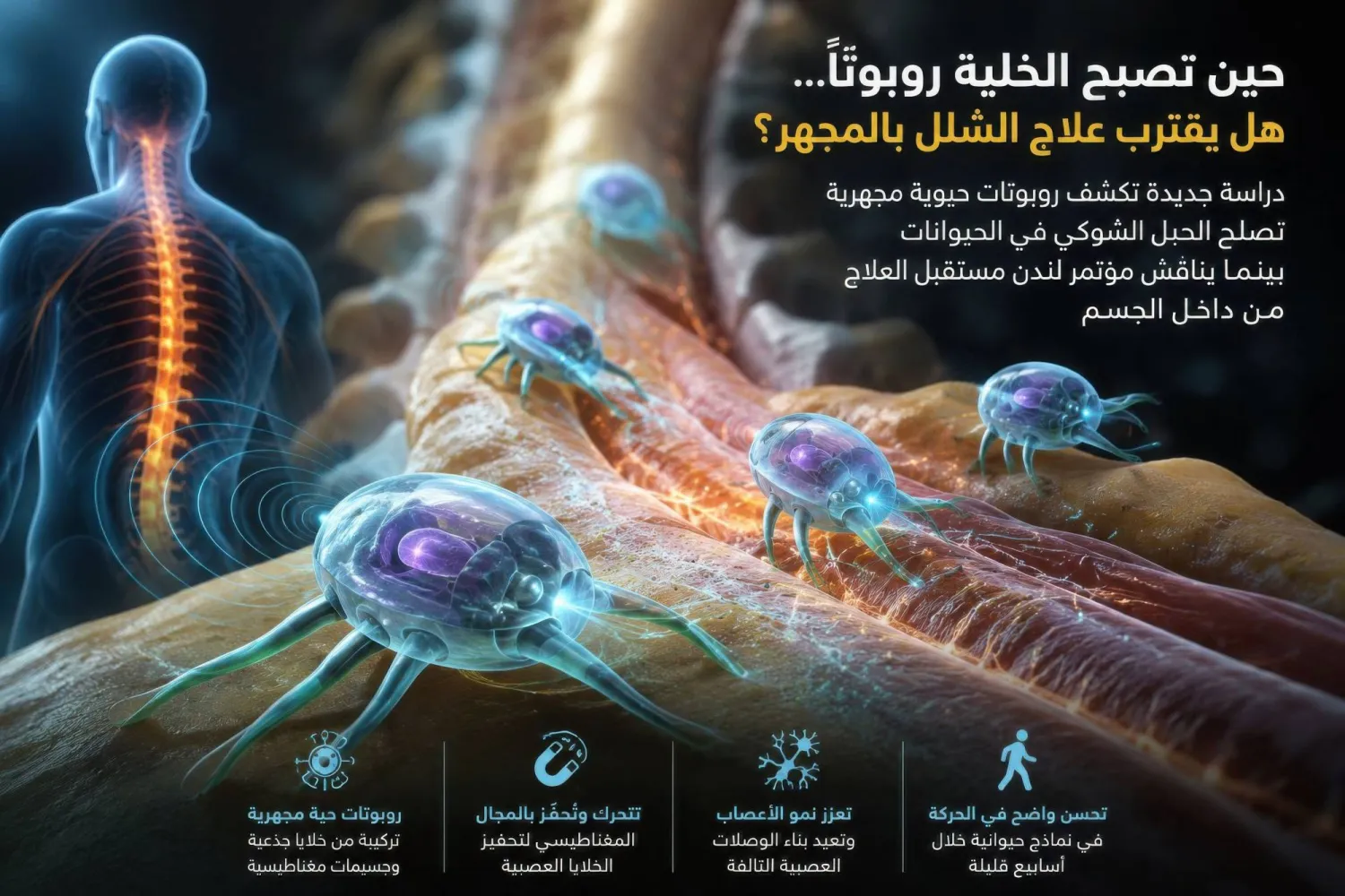 الروبوتات الحية جيل جديد لإصلاح الحبل الشوكي