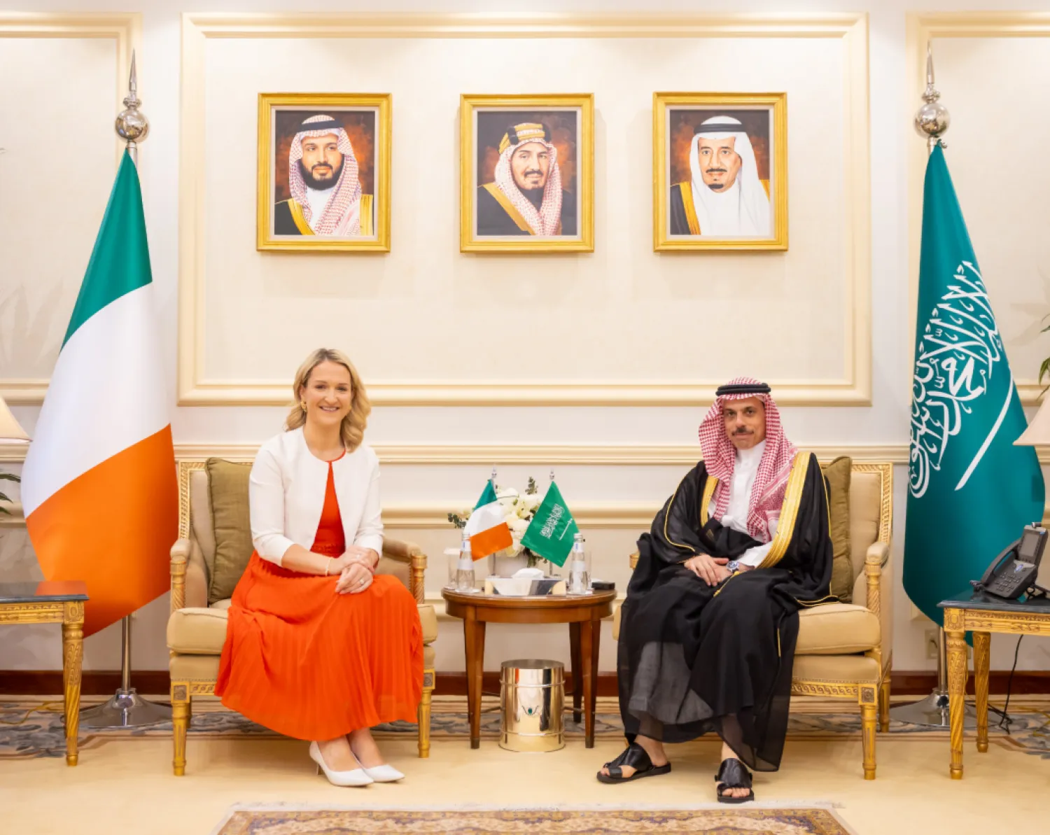 بحث الأمير فيصل بن فرحان وهيلين ماكنتي فرص توسيع التعاون الاقتصادي والتجاري وتشجيع الشراكات بين القطاعين العام والخاص