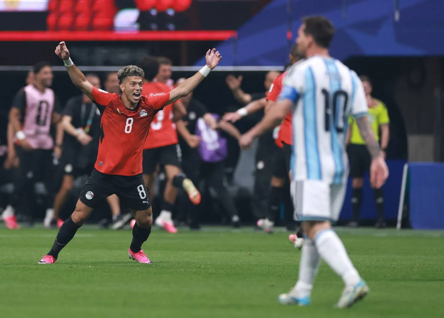 إمام عاشور لاعب منتخب مصر (أ.ف.ب)