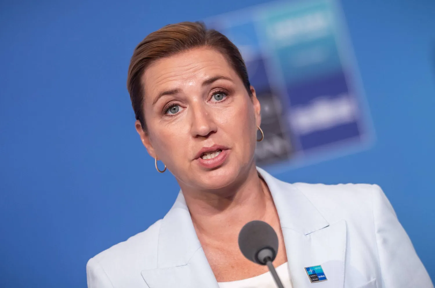 08 July 2026, Türkiye, Ankara: Mette Frederiksen, Prime Minister of Denmark, speaks to the press ahead of the NATO Summit and the meeting of the North Atlantic Council in Ankara. Photo: Michael Kappeler/dpa