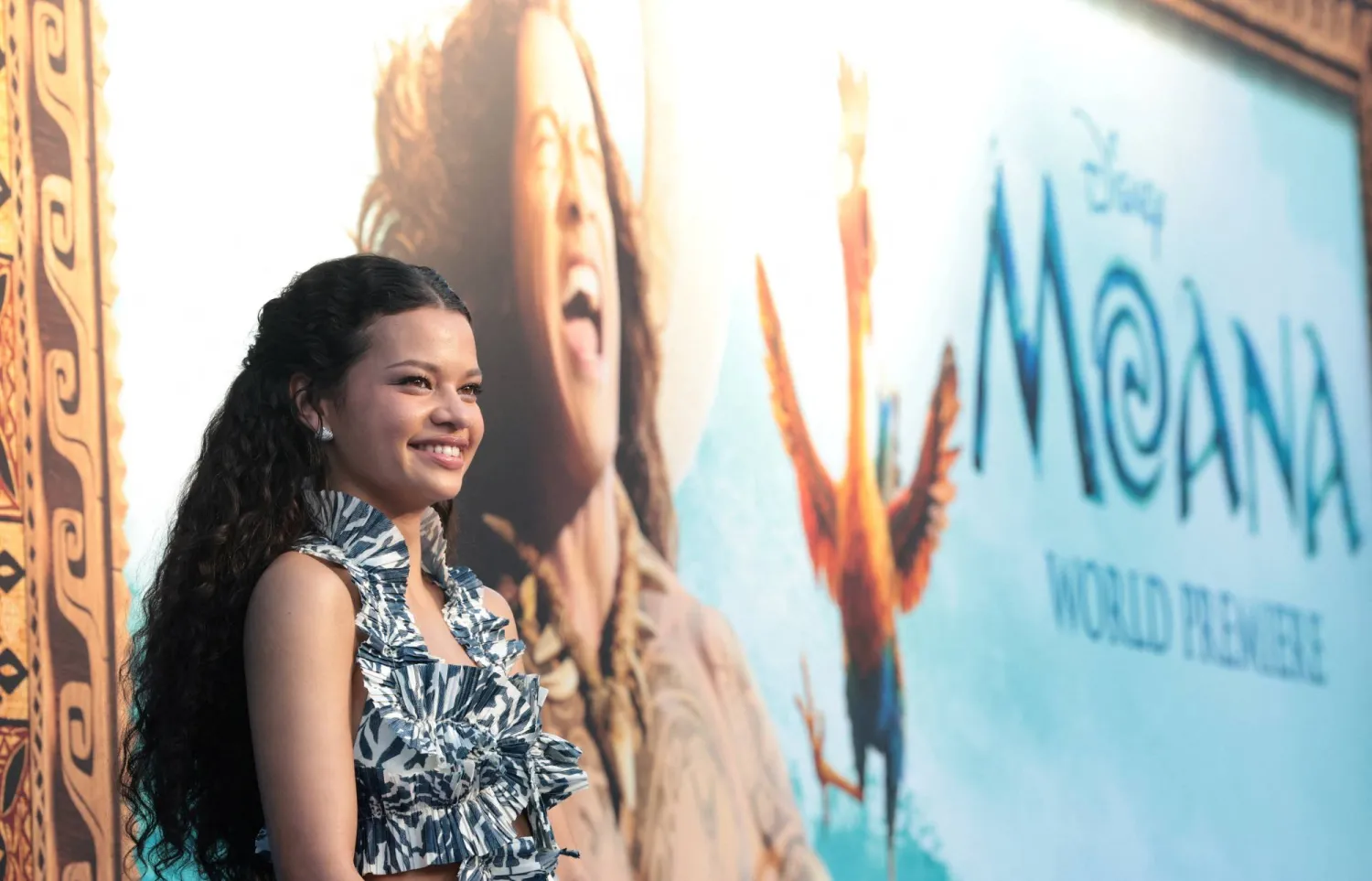  Cast member Catherine Laga’aia attends the world premiere for the film Moana at the Hollywood Bowl in Los Angeles, California, US, July 7, 2026. (Reuters)