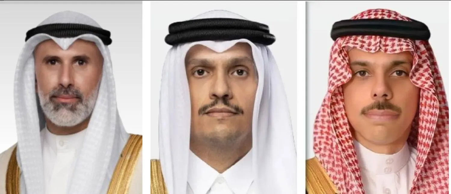 وزراء خارجية السعودية وقطر والكويت (الشرق الأوسط)
