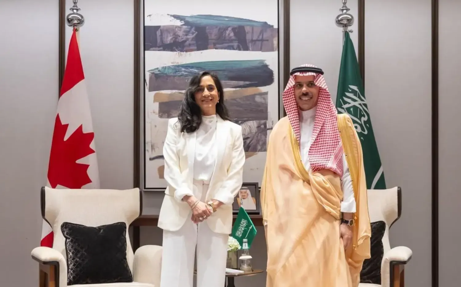 The two officials discussed developments in the region, condemning and denouncing the Iranian violations - SPA