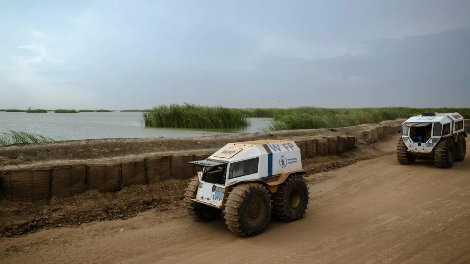 The World Food Program is using autonomous trucks to deliver aid in South Sudan, Sudan and Uganda. Rian COPE / AFP
