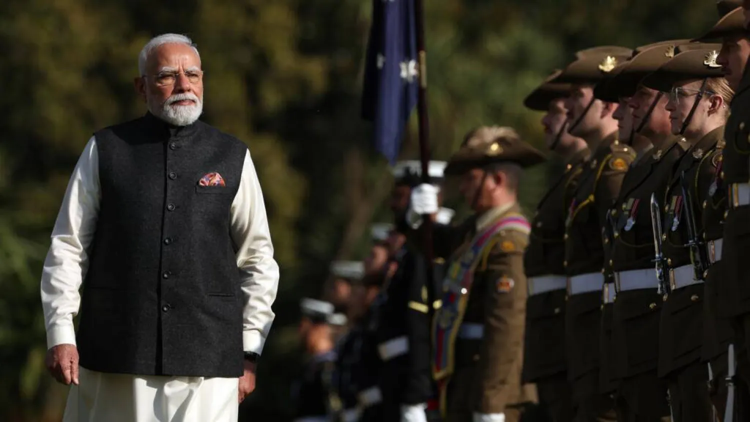 Recent undercurrents of anti-migrant sentiment risk tarnishing Modi's trip to a nation long proud of its tolerance. MARTIN KEEP / AFP

