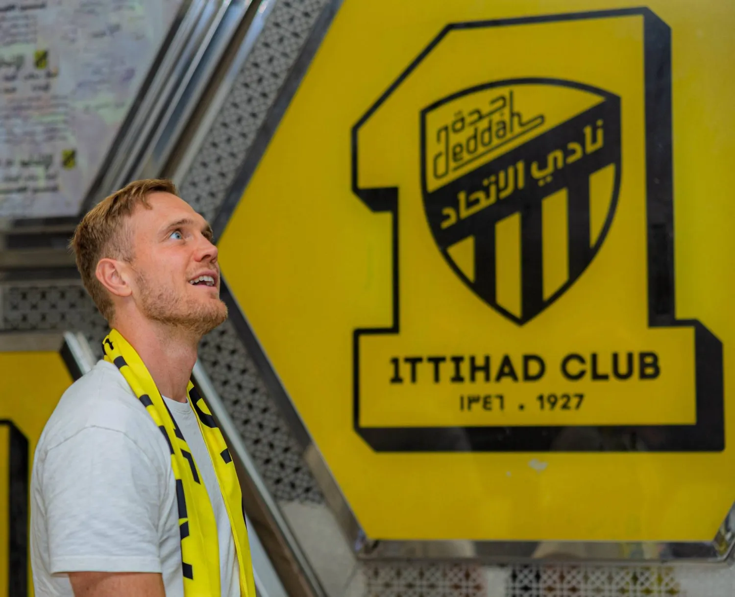 فيسينغ خلال جولته الأولى في نادي الاتحاد (موقع النادي)