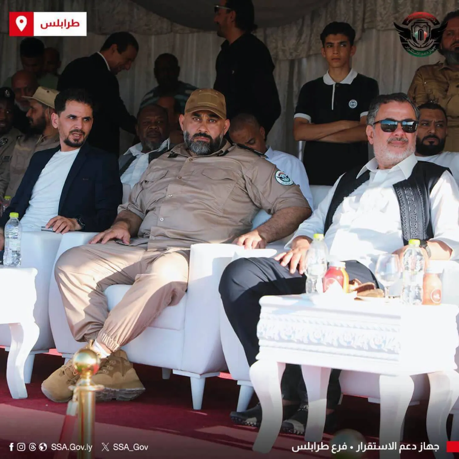 «المضغوطة» بزيه العسكري فى حفل تخريج عناصر جهاز «دعم الاستقرار» (الجهاز)