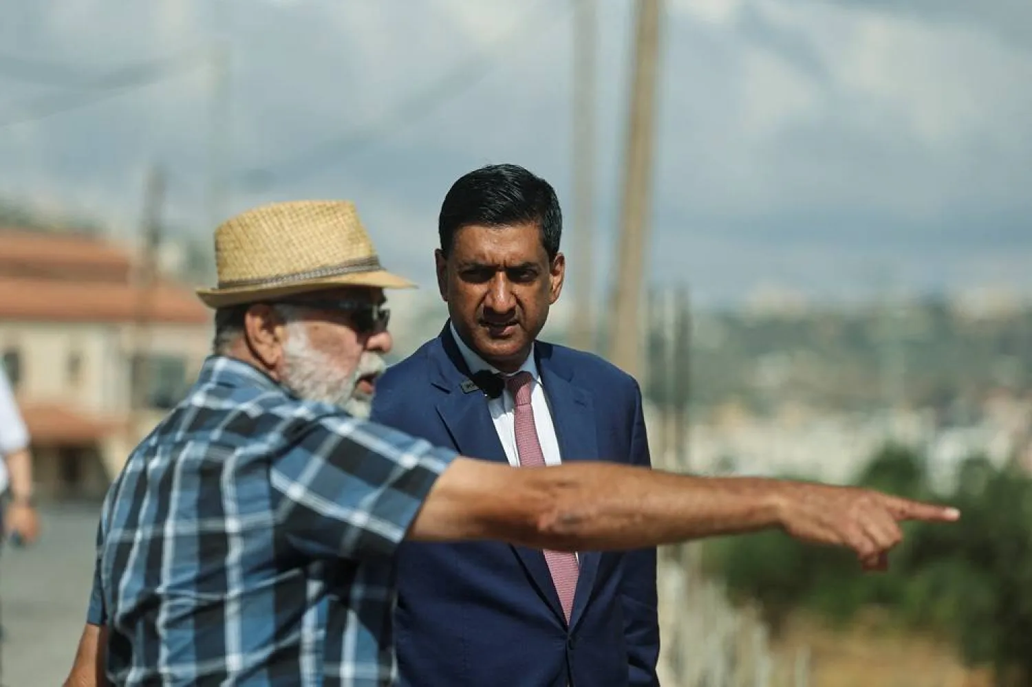 US Representative Ro Khanna (D-CA) speaks with a Palestinian resident of Turmus Ayya, near Ramallah, during a visit in the Israeli-occupied West Bank, July 9, 2026. (Reuters)