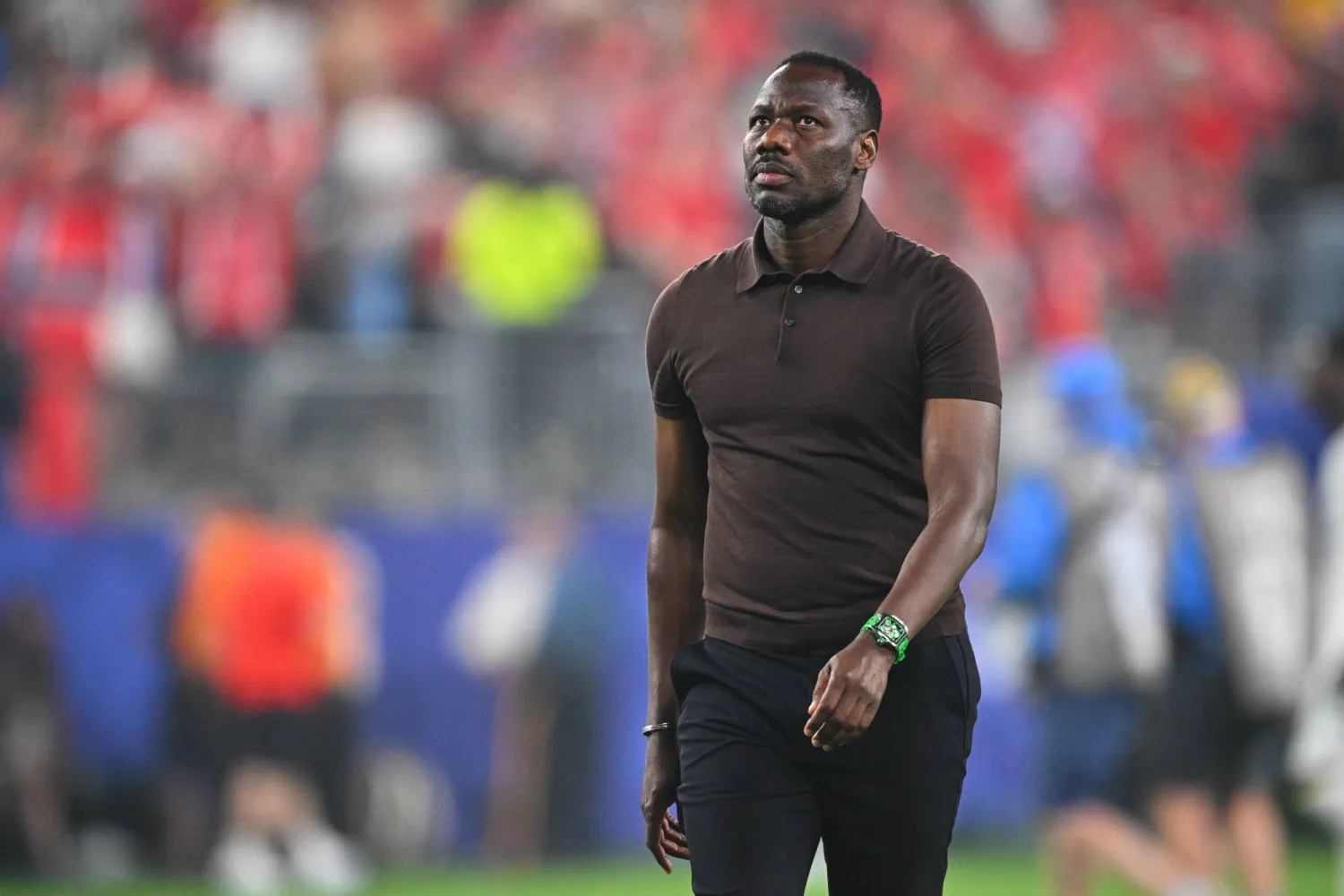 FILED - 22 June 2026, US, East Rutherford: FILE PHOTO - Senegal coach Pape Thiaw looks dejected after the 2026 FIFA World Cup group I soccer match between Norway and Senegal at the New York New Jersey Stadium. Photo: Tom Weller/dpa