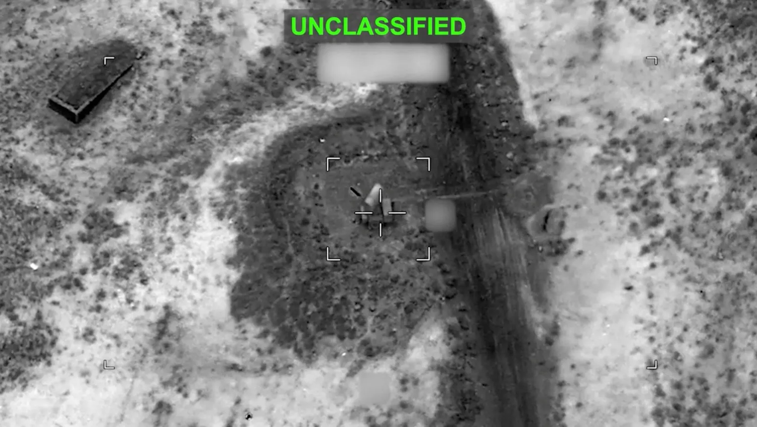 A projectile approaches a target at an unknown location, following what US Central Command (CENTCOM) said were strikes on Iran, in this screen grab taken from a handout video released on July 12, 2026. US Central Command/Handout via REUTERS 
