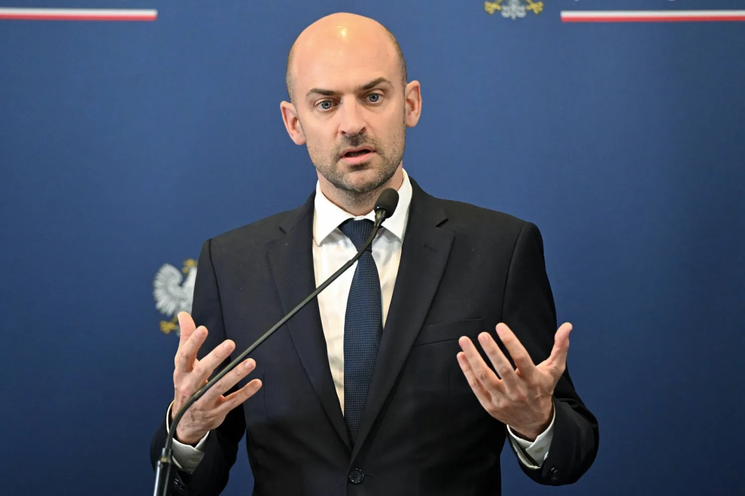 French Foreign Minister Jean-Noel Barrot attends a joint press conference with the Polish foreign minister following their meeting at the Polish Foreign Ministry headquarters in Warsaw, Poland, 09 July 2026.  EPA/Radek Pietruszka POLAND OUT