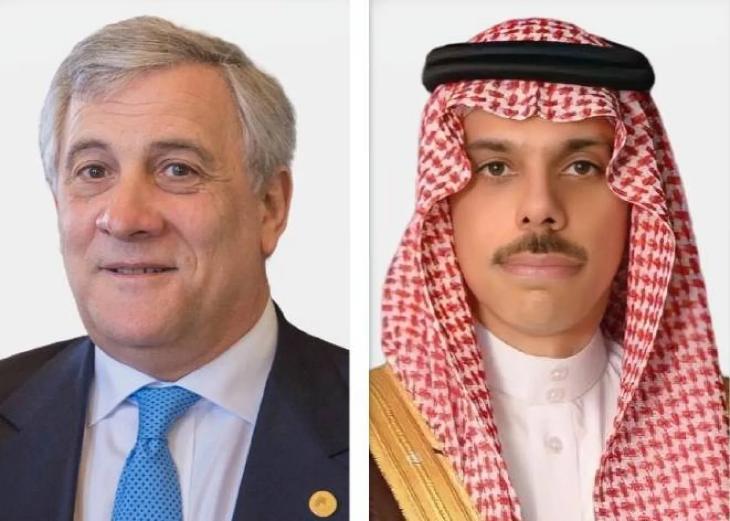 الأمير فيصل بن فرحان وزير الخارجية السعودي ونظيره الإيطالي أنطونيو تاياني (الشرق الأوسط)