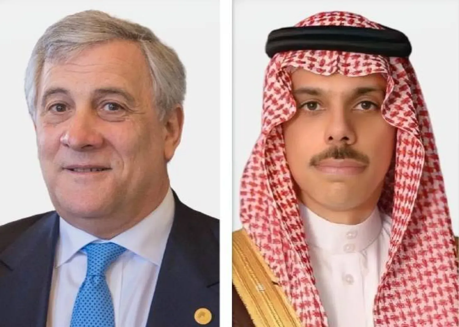 Suudi Arabistan Dışişleri Bakanı Prens Faysal bin Ferhan ve İtalyan mevkidaşı Antonio Tajani (Şarku’l Avsat)