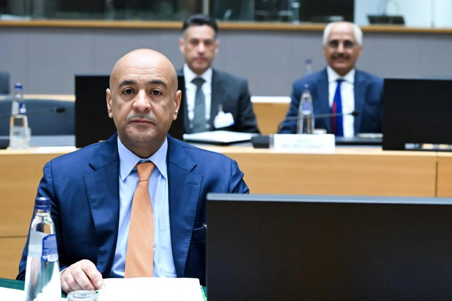 جاسم البديوي خلال مشاركته في «منتدى الأمن الإقليمي» الذي استضافته بروكسل الثلاثاء (التعاون الخليجي)