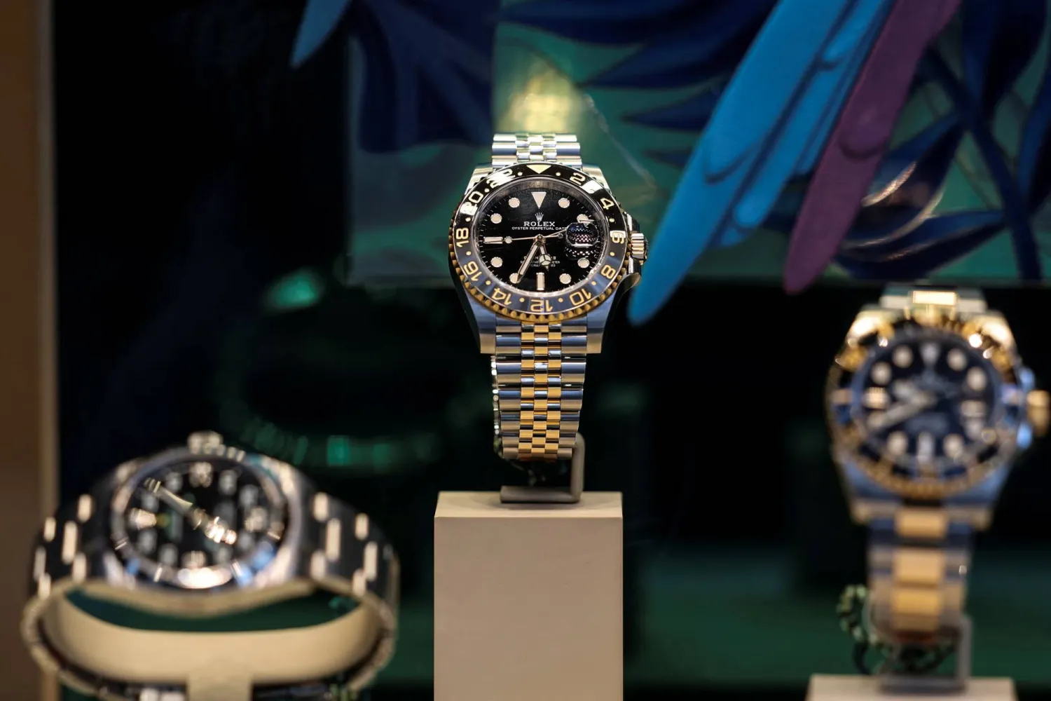 Rolex watches are displayed at a store in New York City, US, April 8, 2025. (Reuters)