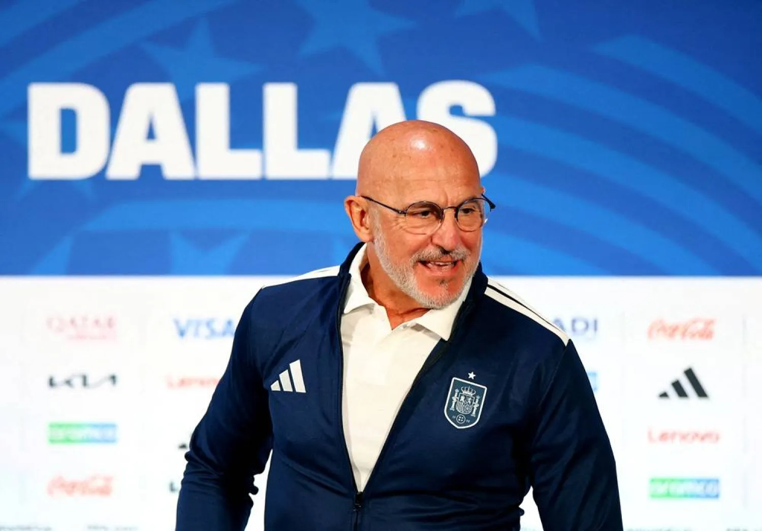  Football - FIFA World Cup 2026 - Spain Press Conference - Dallas Stadium, Arlington, Texas, US - July 13, 2026 Spain coach Luis De La Fuente during the press conference. (Reuters)