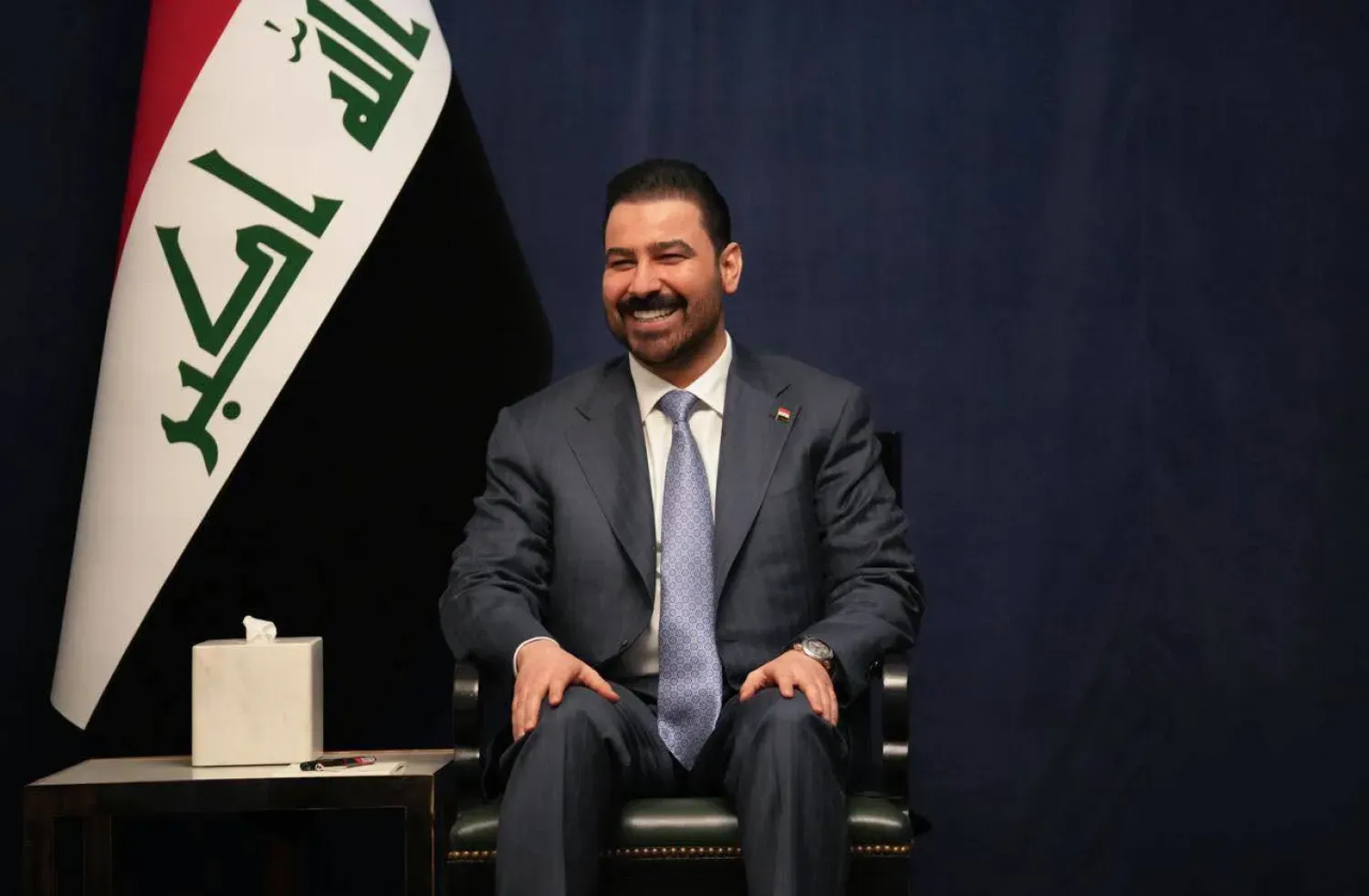 Irak Başbakanı Ali ez-Zeydi, 13 Temmuz 2026 tarihinde Washington’daki konaklama yerinde (Hükümet Basın Ofisi)