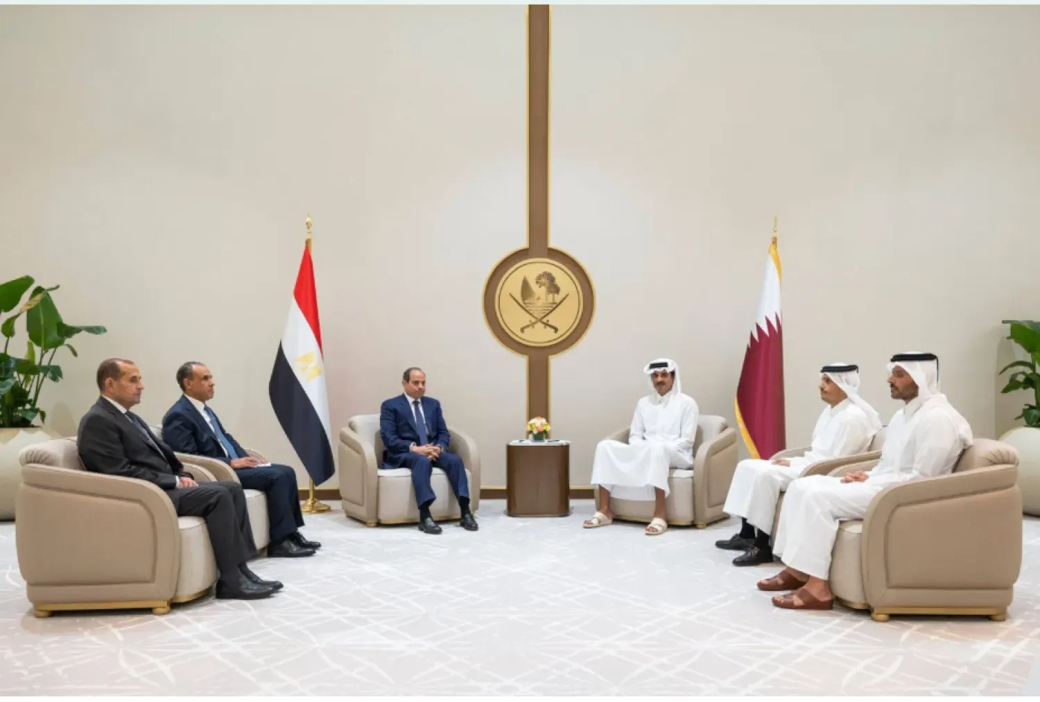 محادثات مصرية - قطرية في الدوحة مارس الماضي تناولت المستجدات بالمنطقة (صفحة الديوان الأميري القطري على «فيسبوك»)