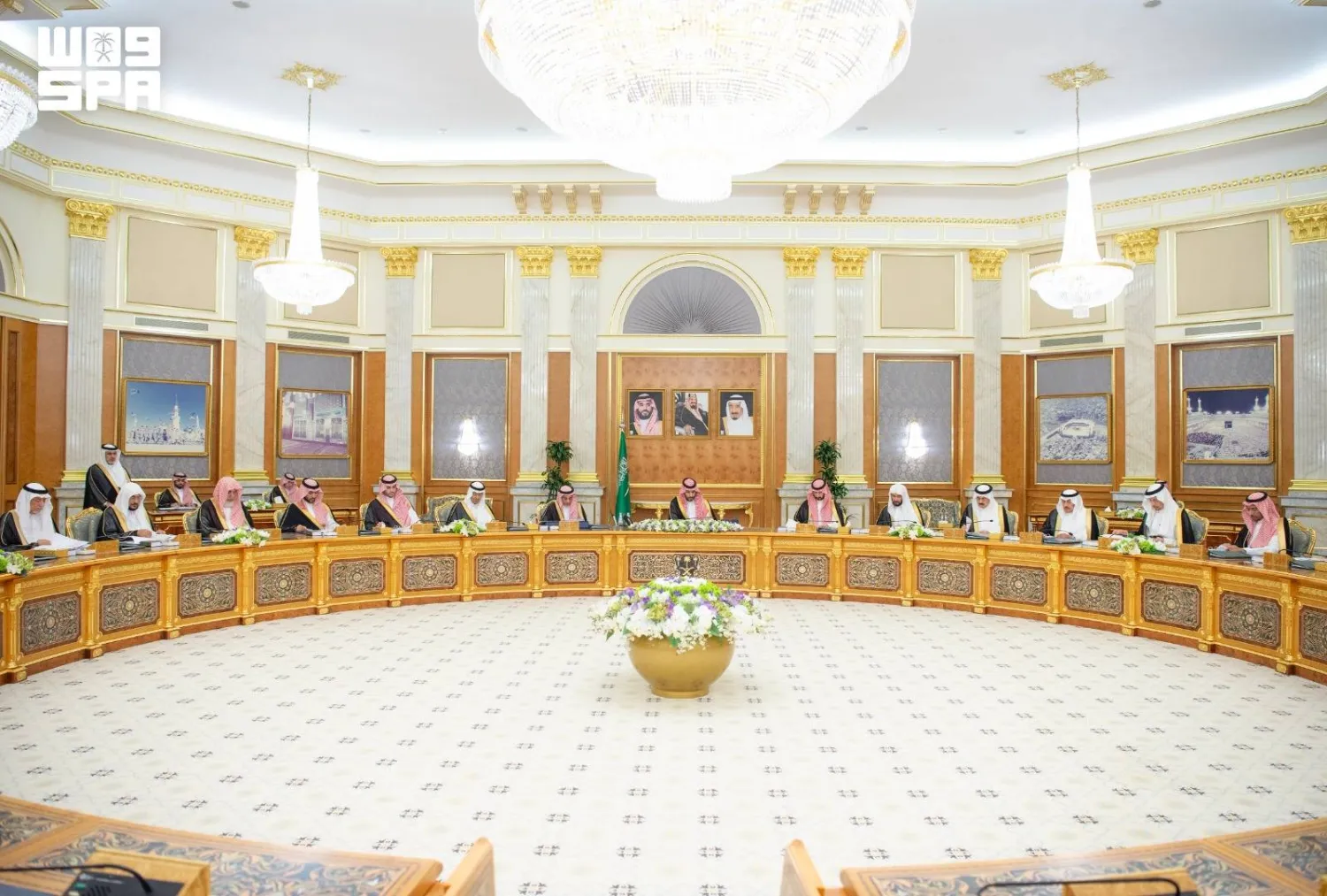 The Cabinet meeting chaired by Crown Prince Mohammed bin Salman (SPA)