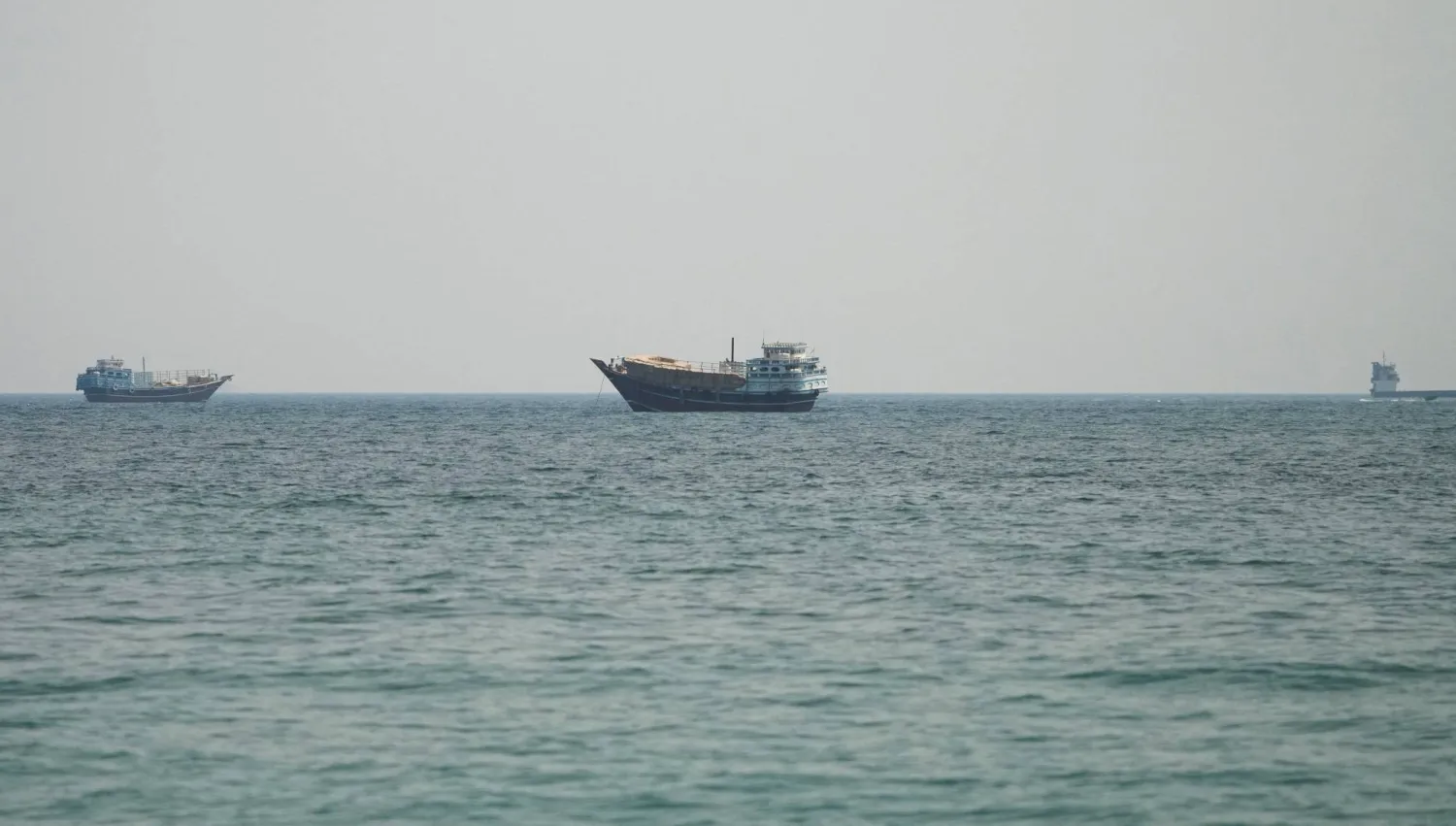 FILE PHOTO: Vessels at the Strait of Hormuz, as seen from Musandam,Oman, July 12, 2026. REUTERS/Stringer/File Photo