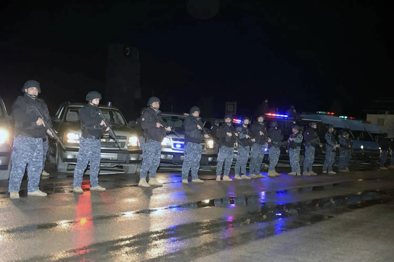 Members of Lebanon’s Internal Security Forces during a security operation earlier this year. (ISF file photo)