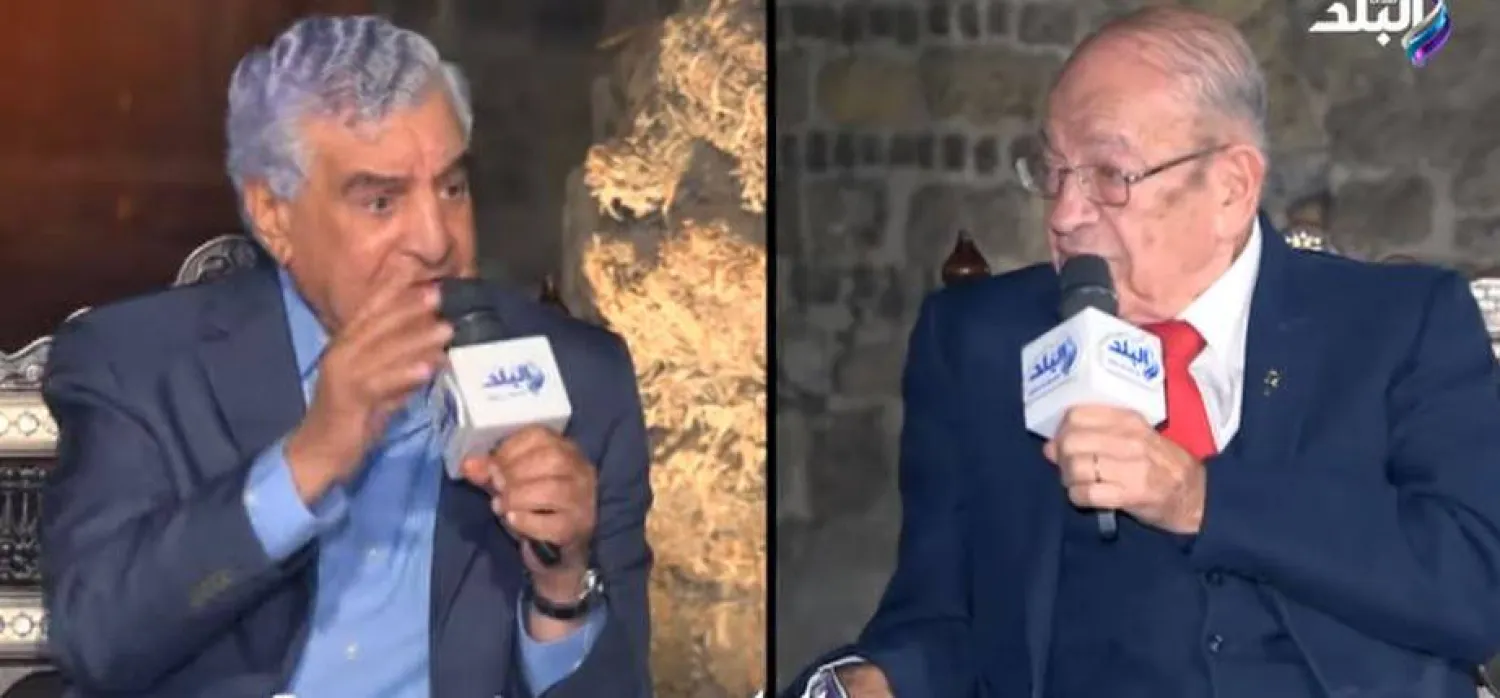 زاهي حواس ووسيم السيسي في مواجهة بأحد البرامج (قناة صدى البلد)