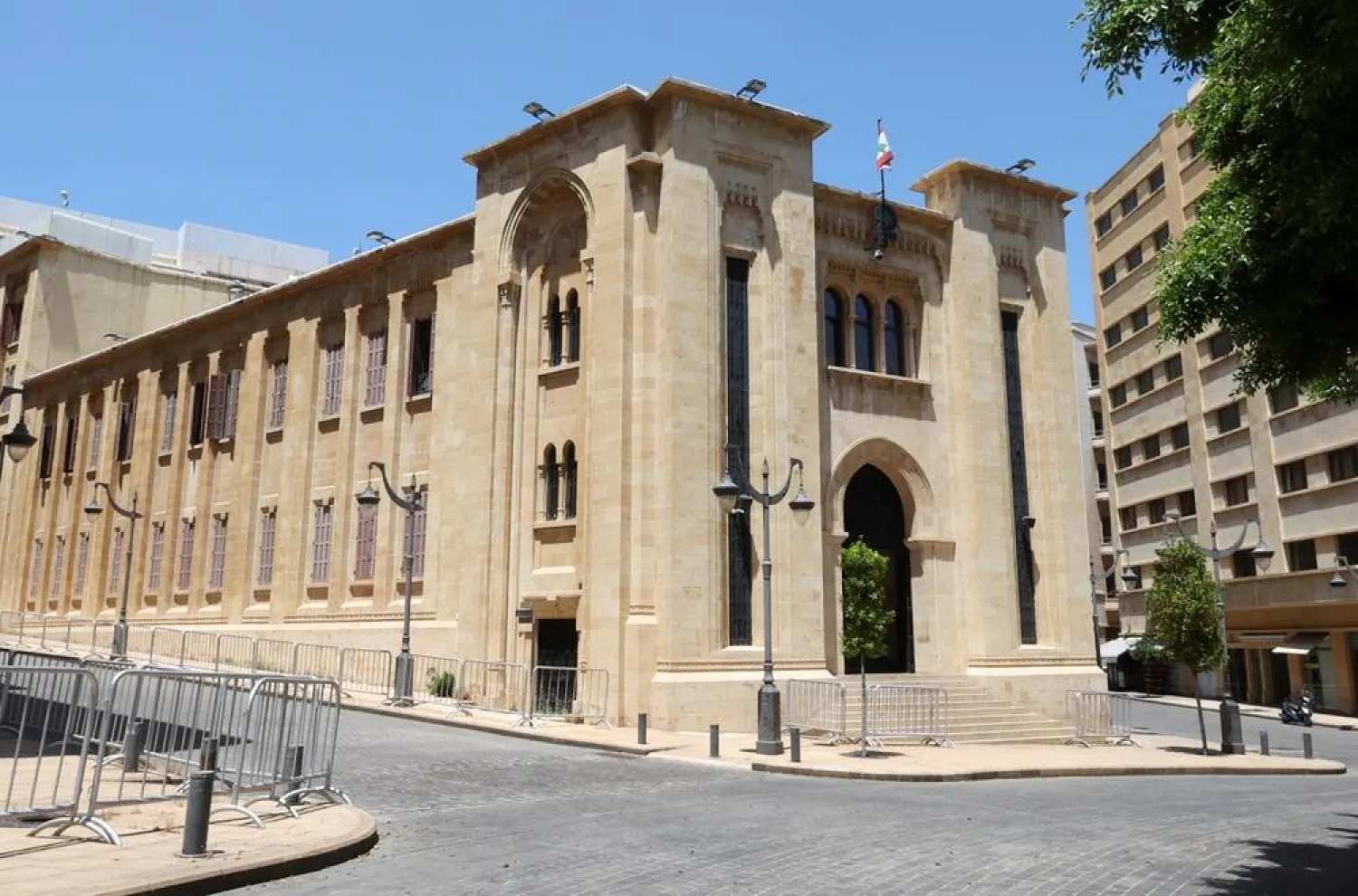 A general view shows the parliament building, ahead of the parliamentary election, in downtown Beirut, Lebanon May 12, 2022. (Reuters)