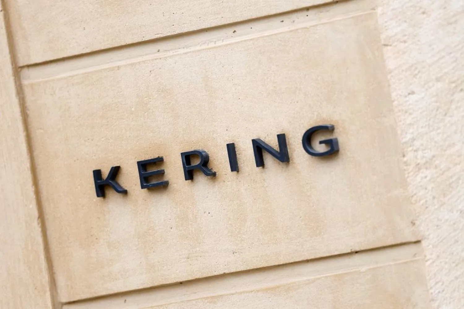 The logo of French luxury group Kering is seen at the company's headquarters in Paris, France, April 24, 2025. (Reuters)