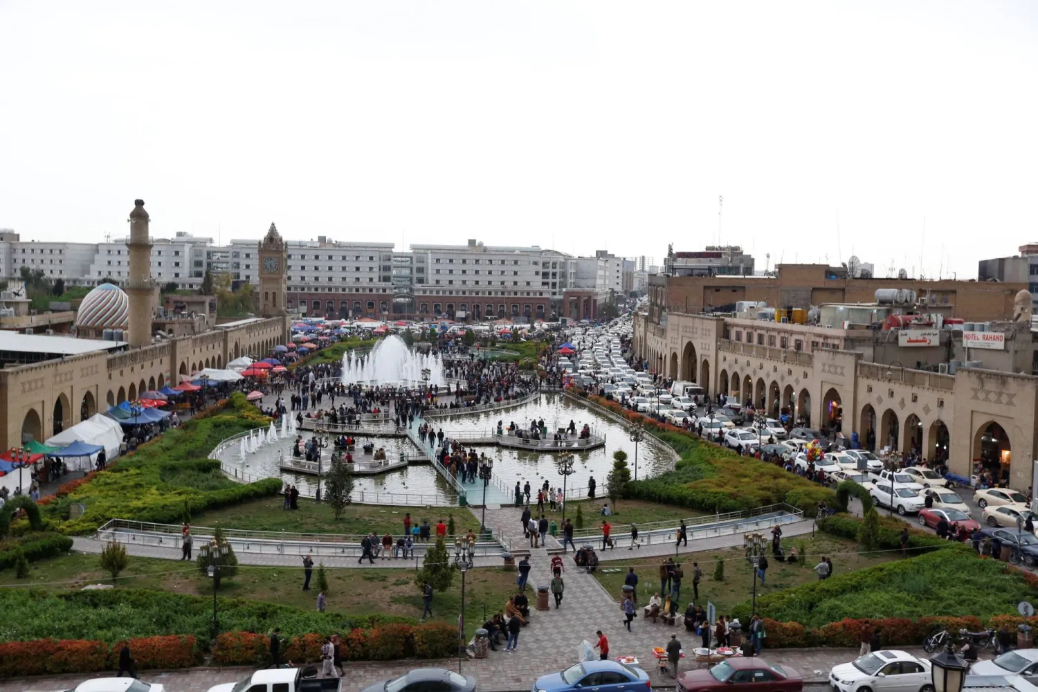 مشهد عام لساحة في مدينة أربيل (أرشيفية - رويترز)