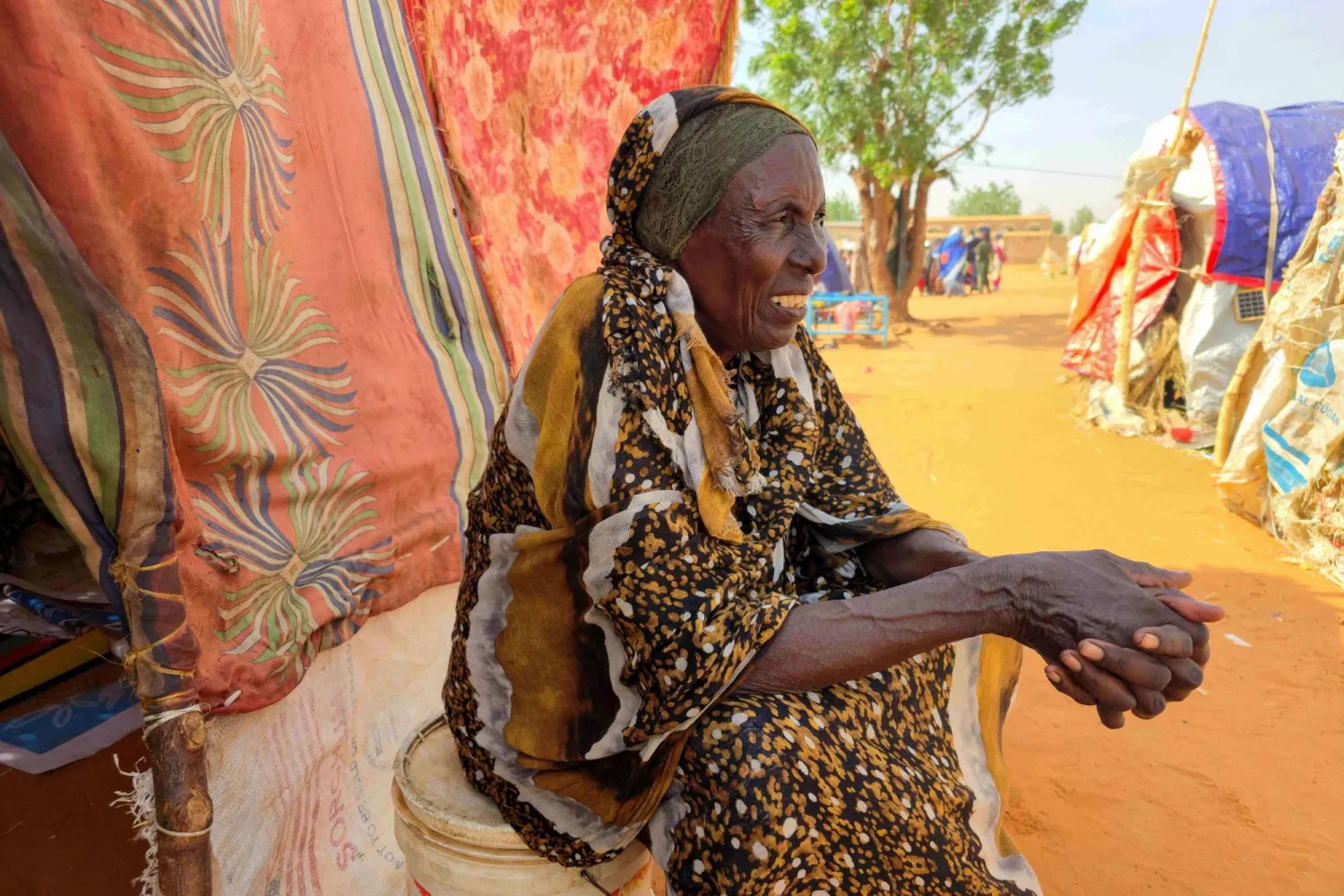 سودانية في مخيم الحمانية للنازحين في مدينة العبيد جنوب منطقة كردفان 7 يوليو 2026 (أ.ف.ب)