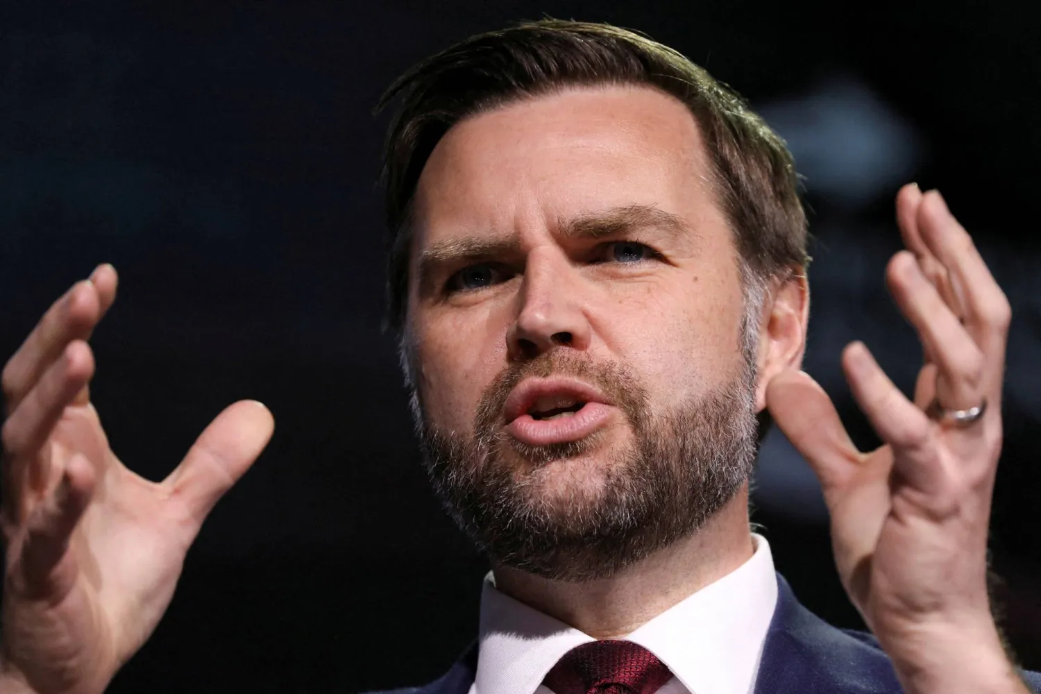 US Vice President JD Vance speaks at This is the Turning Point Tour at the University of Georgia in Athens, Georgia, US, April 14, 2026. REUTERS/Alyssa Pointer/File Photo