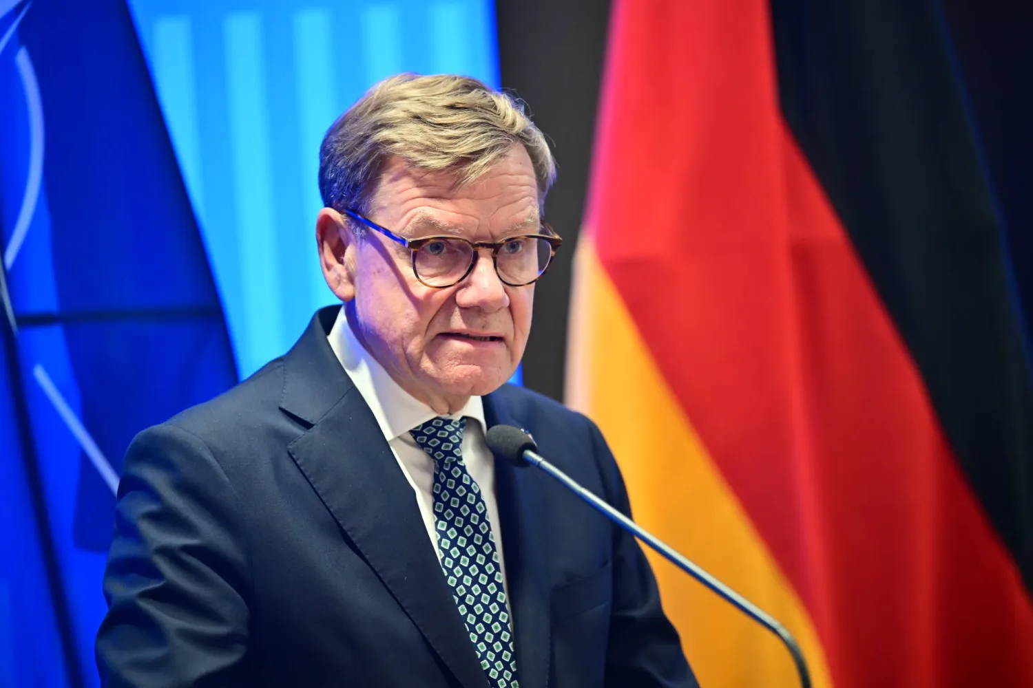 15 July 2026, Finland, Helsinki: Johann Wadephul, German Minister of Foreign Affairs, speaks during a press conference following a meeting with his Finnish counterpart in the Finnish capital. (dpa)