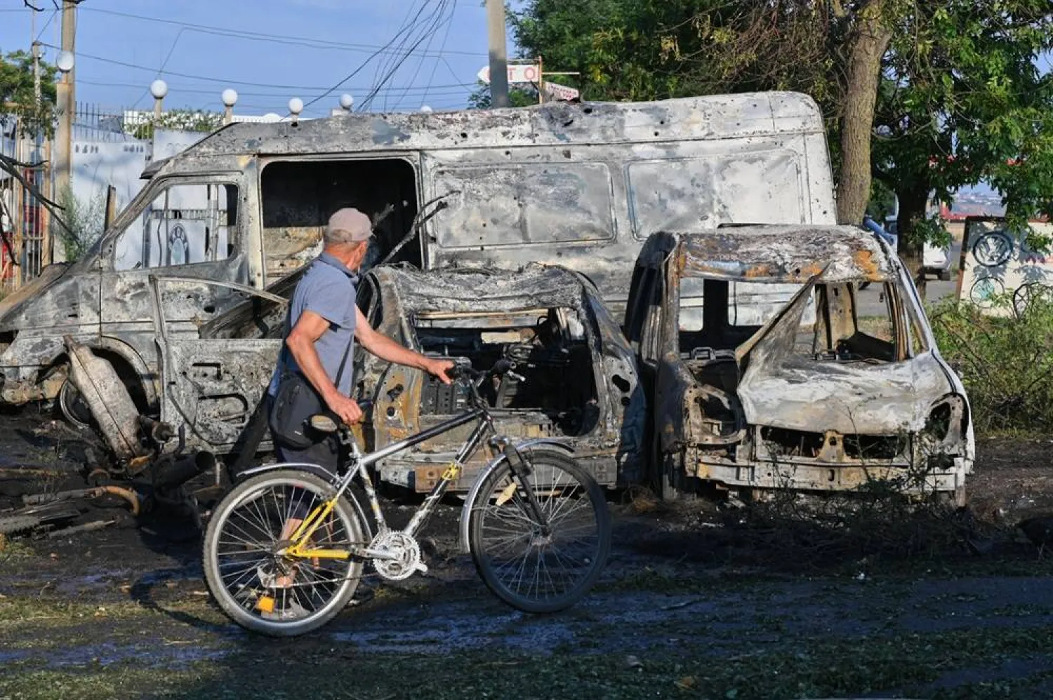  A resident looks at the destruction following a Russian missile attack in Odesa, Ukraine, Friday, July 17, 2026. (AP) 