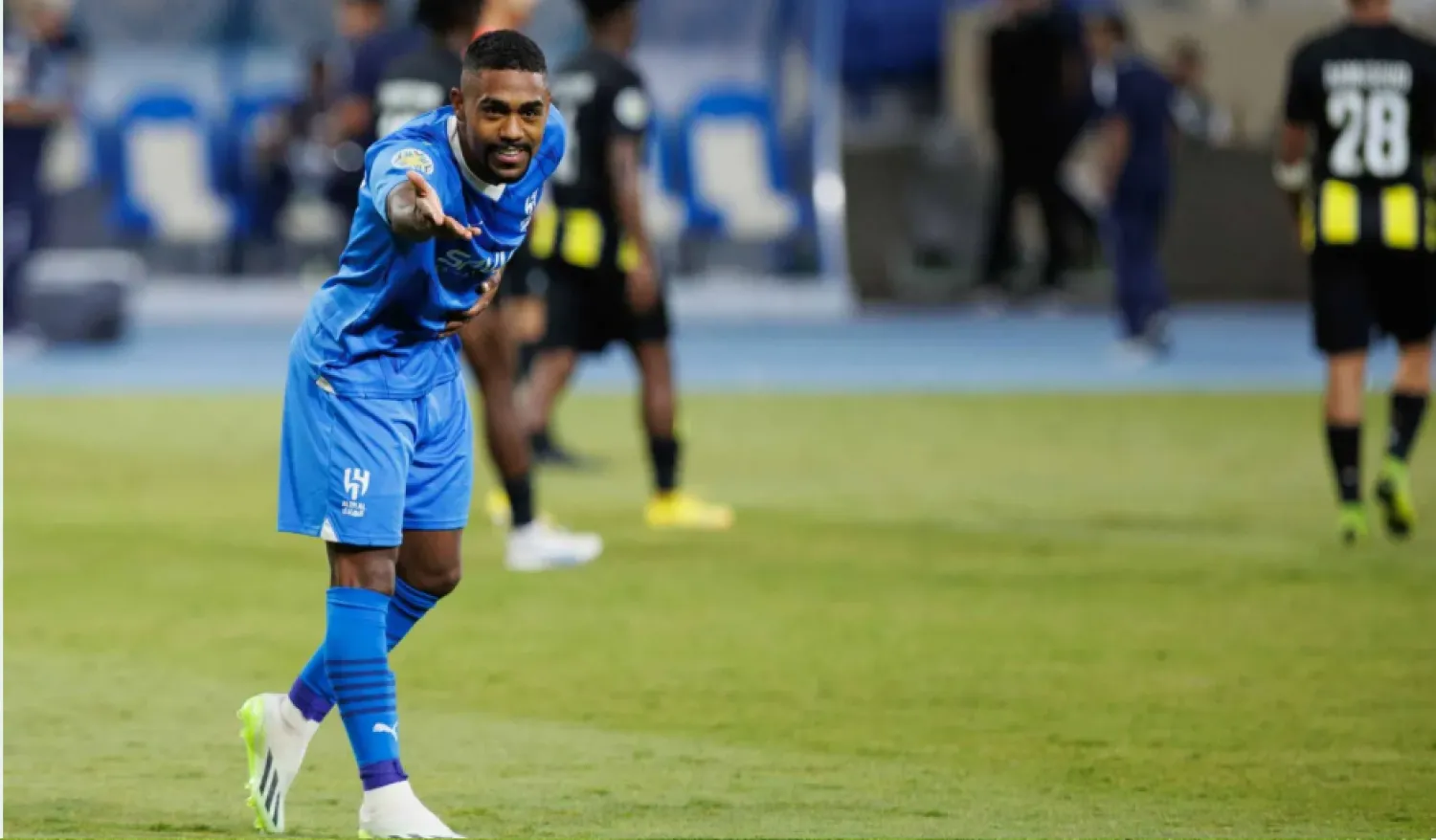 البرازيلي مالكوم جناح الهلال (تصوير: عبد الله الفالح)