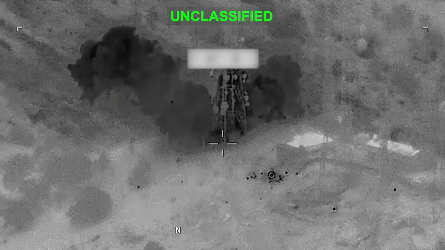 Smoke rises from an explosion at an unknown location, during what US Central Command (CENTCOM) says are strikes on Iran, in this screen grab taken from a handout video released July 17, 2026. US Central Command/Handout via REUTERS
