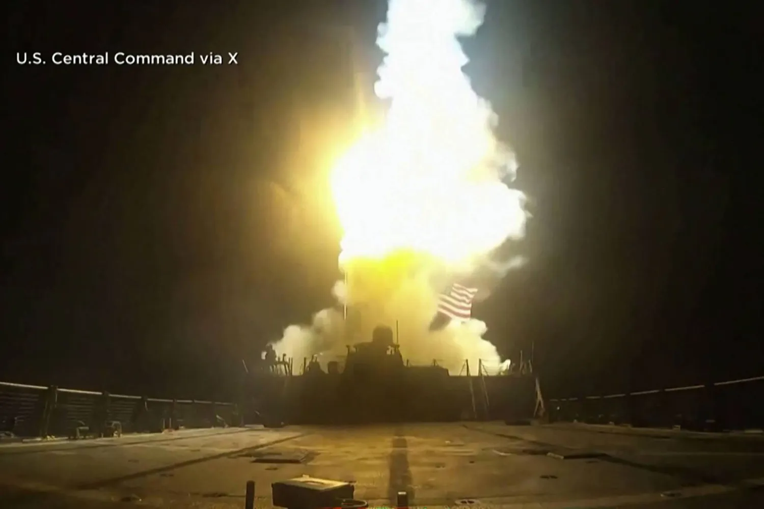 This screen grab made on July 18, 2026 from handout video footage released by the US Central Command (CENTCOM) on July 17, 2026 shows what the US military says is the latest wave of precision strikes on strategic Iranian military sites. (Photo by US Central Command (CENTCOM) / AFP)