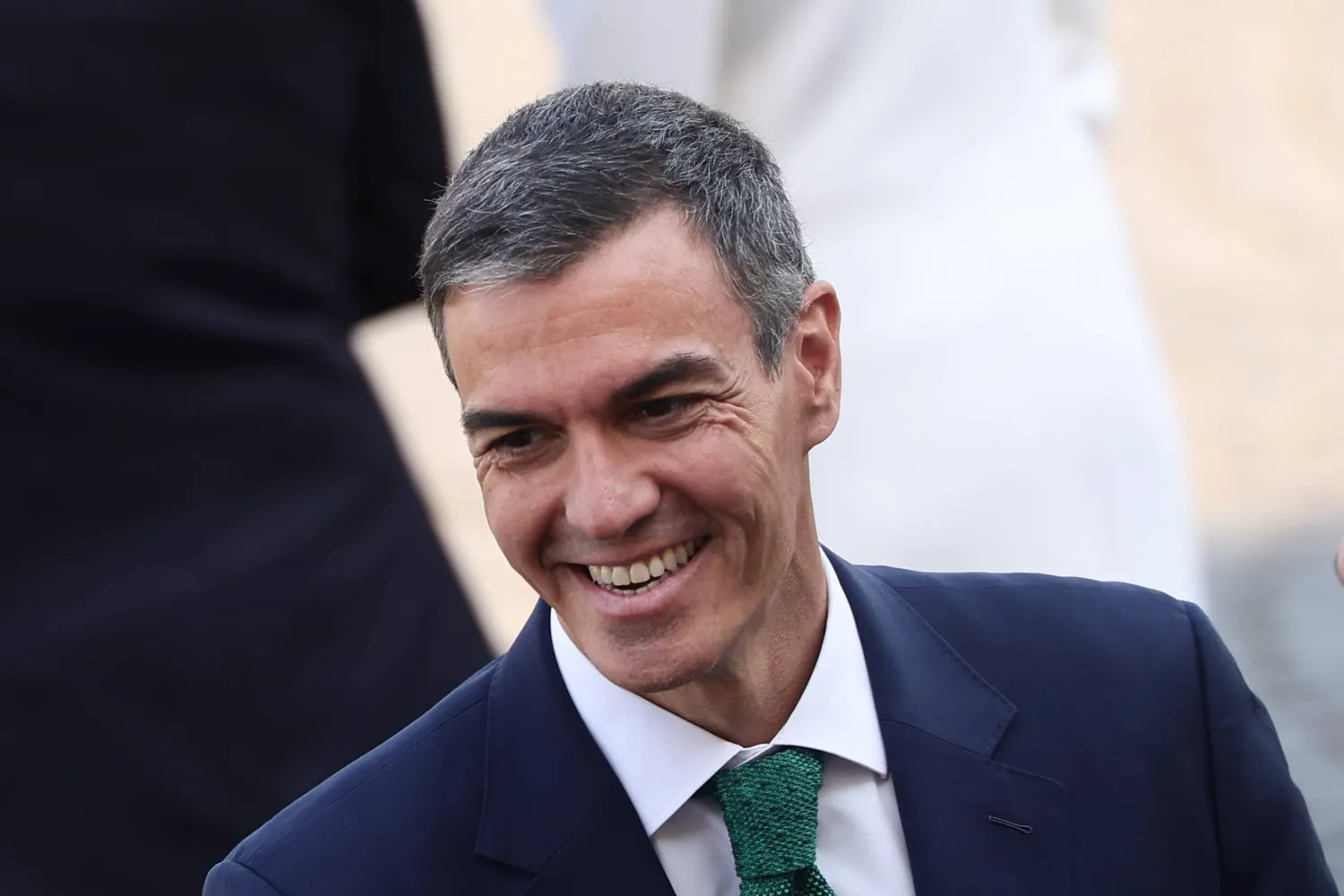Spain's Prime Minister Pedro Sanchez arrives for the Bastille Day military parade, in Paris, France, 14 July 2026. (EPA) 