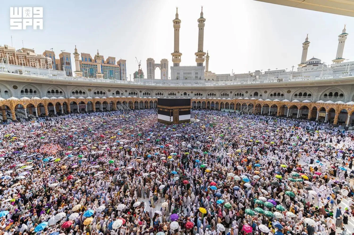 Worshippers are seen at the Grand Mosque in the holy city of Makkah, Saudi Arabia. (SPA file)