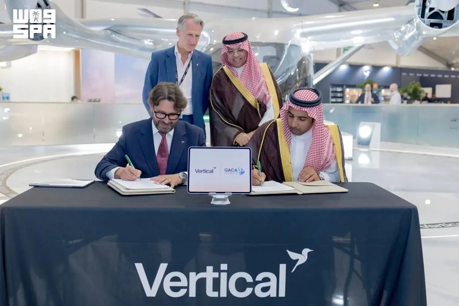 The General Authority of Civil Aviation (GACA) signed a memorandum of understanding (MoU) with Vertical Aerospace. (SPA)