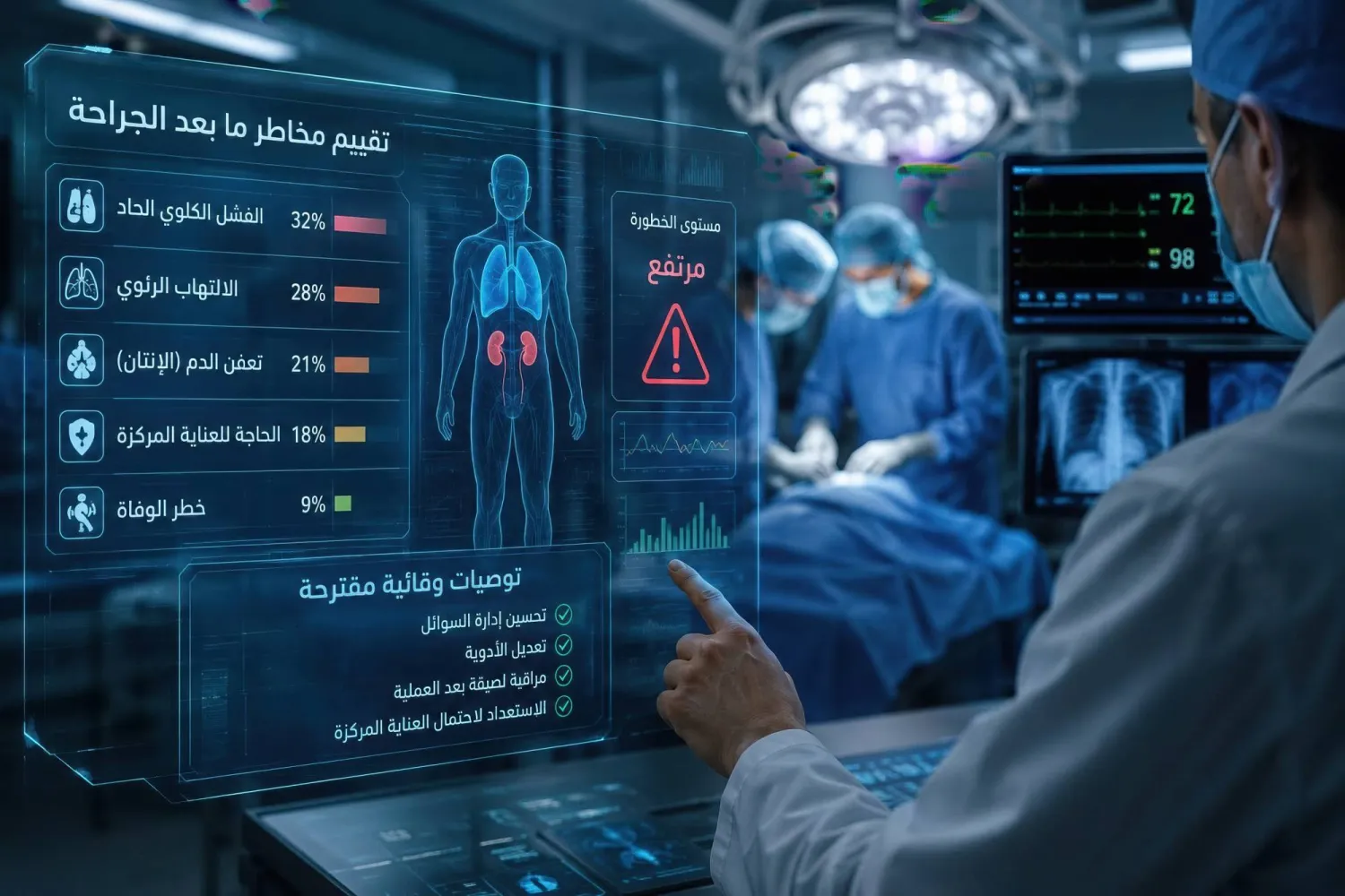 الذكاء الاصطناعي يستبق المضاعفات قبل الجراحة