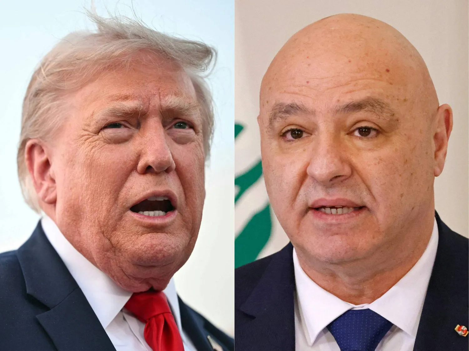 يلتقي الرئيس اللبناني جوزيف عون نظيره الأميركي دونالد ترمب في البيت الأبيض بالعاصمة الأميركية واشنطن 21 يوليو 2026 وذلك في ظل تزايد الضغوط على بيروت لنزع سلاح «حزب الله» وهو الشرط الرئيسي الذي تضعه إسرائيل قبل الانسحاب من جنوب لبنان (أ.ف.ب)