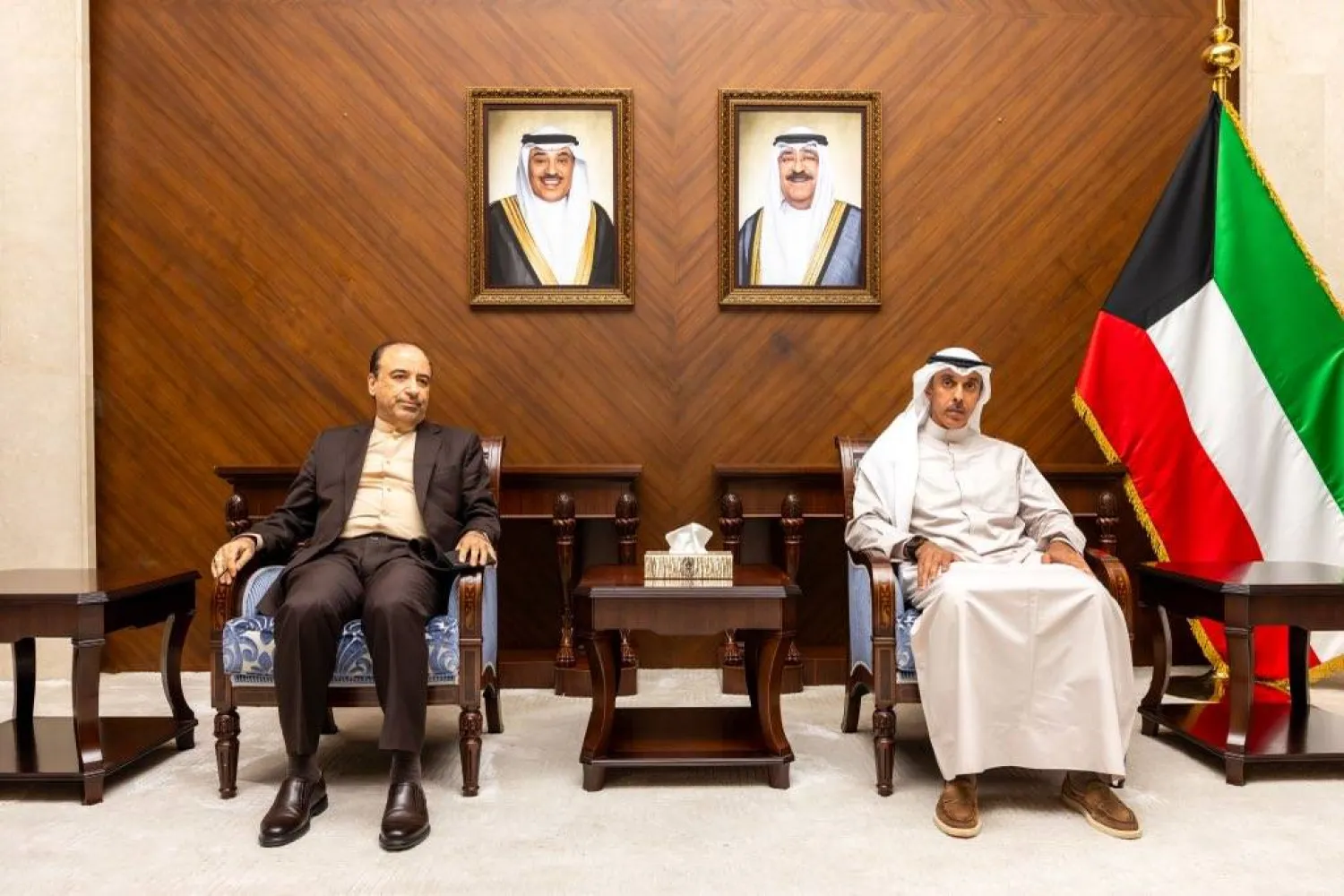 السفير حمد المشعان جدَّد خلال الاستدعاء مطالبة الكويت لإيران بالوقف الفوري لهجماتها غير المشروعة (كونا)