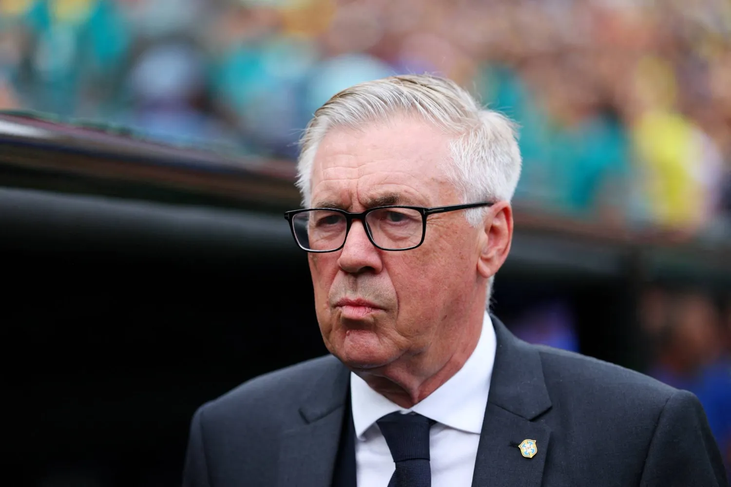 FILE PHOTO: Soccer Football - FIFA World Cup 2026 - Round of 16 - Brazil v Norway - New York New Jersey Stadium, East Rutherford, New Jersey, US - July 5, 2026 Brazil coach Carlo Ancelotti before the match REUTERS/Mike Segar/File Photo