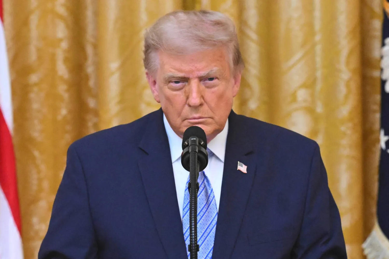 FILE - President Donald Trump speaks in the East Room of the White House, July 16, 2026, in Washington. (Saul Loeb/Pool via AP, File)