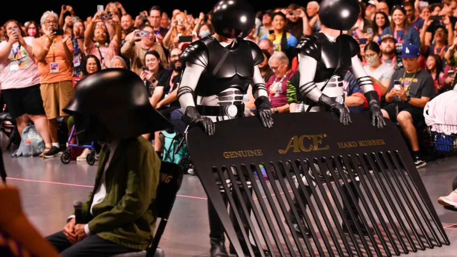 Actor Rick Moranis, attending Comic-Con in San Diego, is reprising his role as Dark Helmet from the 1987 cult classic "Spaceballs". Chris DELMAS / AFP

