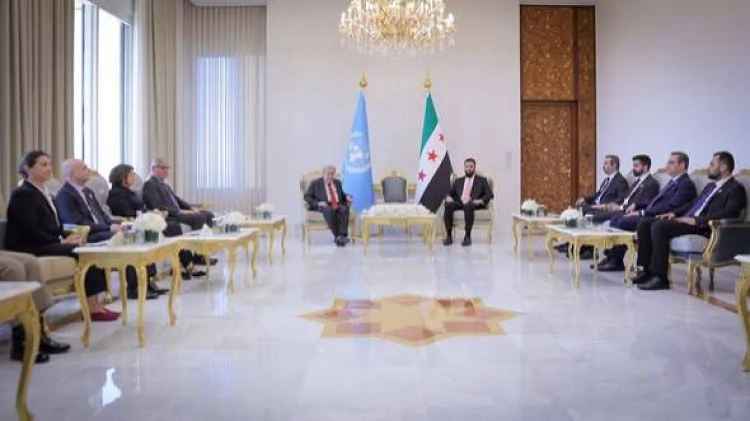 اجتماع غوتيريش مع الشرع (وزارة الخارجية)