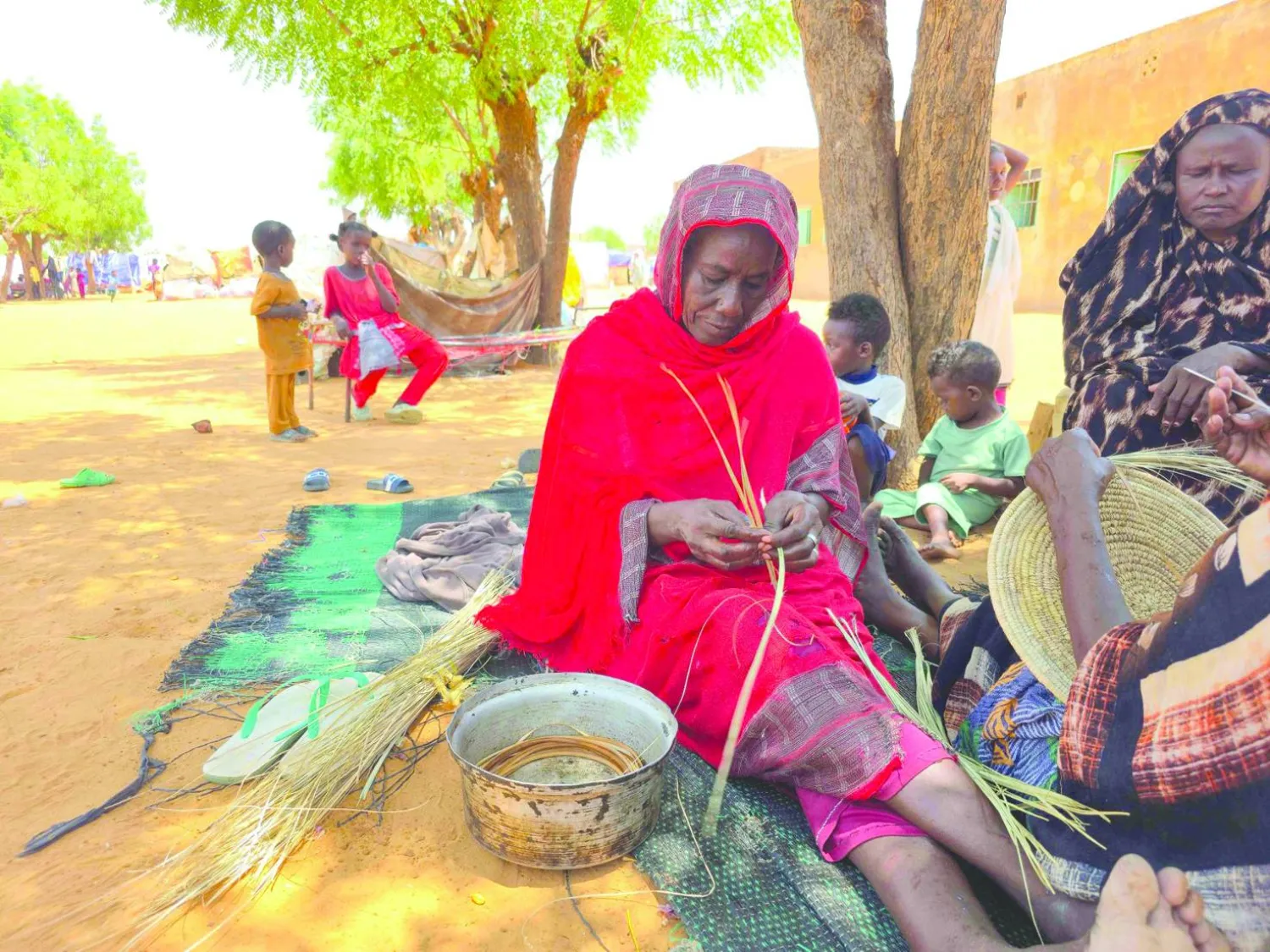 سودانيات في مخيم للنازحين بالقرب من مدينة الأبيض السودانية 29 يونيو 2026 (أ.ف.ب)