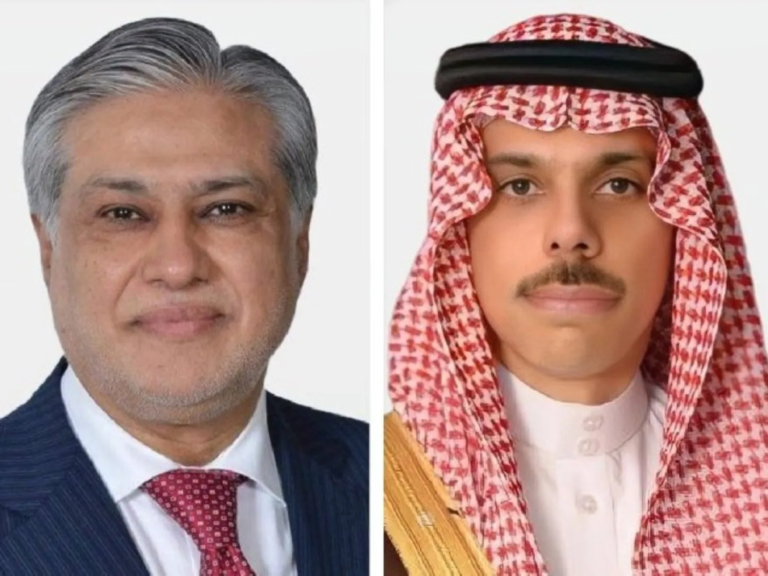 وزير الخارجية السعودي الأمير فيصل بن فرحان ونظيره الباكستاني محمد إسحاق دار (الشرق الأوسط)